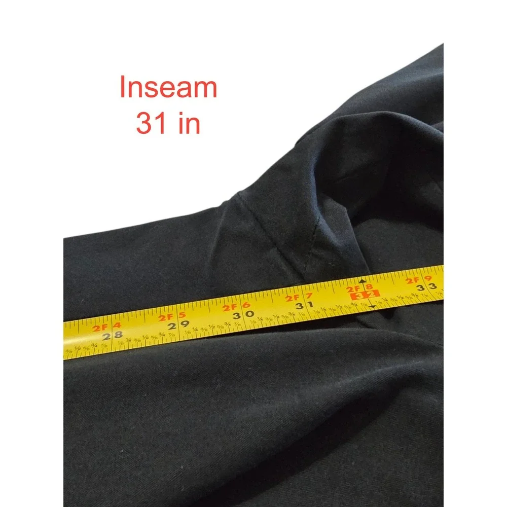 Banana Republic Vintage Straight Leg Cotton Blend Dress Pants In Black Sz 32x31